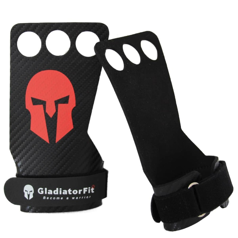 Clearance Gladiator Handgrips Crosstraining Gloves Three Fingers Carbon